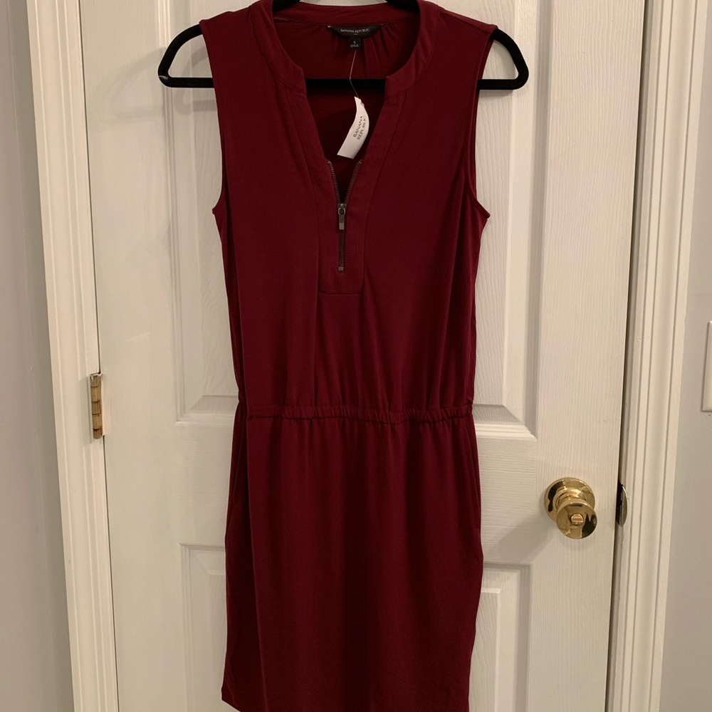 Maroon Banana Republic dress